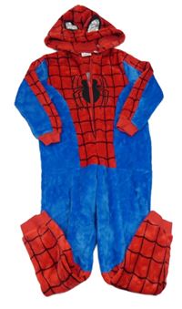 Modro-červená chlpatá kombinéza s kapucí - Spider- man Marvel