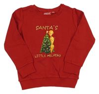 Červená vianočná mikina so stromkem Alive