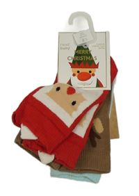 Nové - 5pack - Červené + hnědé + tyrkysové + bílé + bílé ponožky Next 