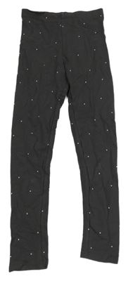 Čierne legíny s bodkami H&M