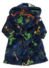 Tmavomodrý chlupatý župan s Toy Story Disney