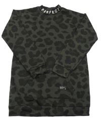 Šedo-černá vzorovaná dlouhá mikina s klokankou Coolcat