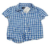 Nové - Modro-bílá kostkovaná košile Next