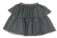 Sivá tylová vrstvená sukňa H&M