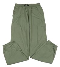 Khaki šusťkové cuff kalhoty H&M