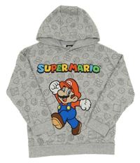 Sivá mikina s Máriem a kapucňou