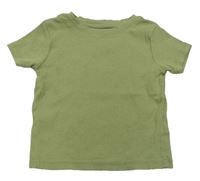 Khaki rebrované tričko PRIMARK
