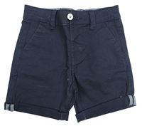 Tmavomodré chino plátěné kraťasy Denim Co.