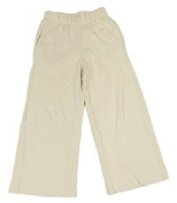 Světlebéžové wide leg tepláky ZARA