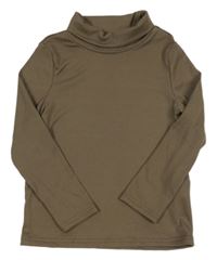 Hnědošedý žebrovaný rolák SHEIN