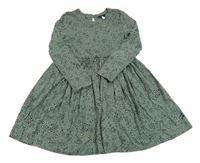 Kaki-čierno-biele vzorované šaty joules