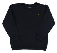 Tmavomodrá mikina s nášivkou Next