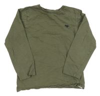 Khaki melírované triko s dinosaurem Next