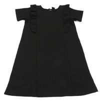 Čierne vzorované šaty s volánikmi Y.F.K.