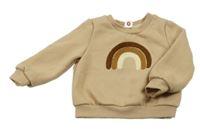 Béžová tepláková mikina s dúhou Cozy Cub