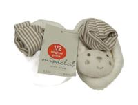 Nové - biele plyšové papučky s čumáčkem miniclub vel. 16