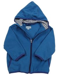 Modrá fleecová prepínaci mikina s kapucňou impidimpi