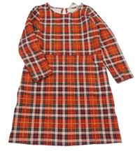 Červeno-kockované šaty H&M