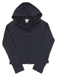 Tmavosivá prepínaci športová crop mikina s kapucňou H&M