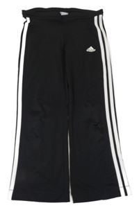 Čierno-biele funkčné športové tepláky Adidas