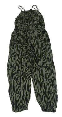 Khaki-černý vzorovaný lehký kalhotový overal Y.F.K.