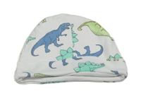 Biela bavlnená čapica s dinosaurami V by Very