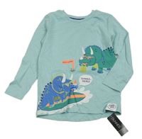 Nové - Světlemodré triko s dinosaury Dunnes