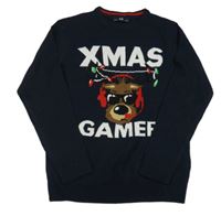 Tmavomodrý sveter so sobom C&A