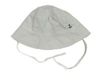 Biely plátenný klobúk H&M