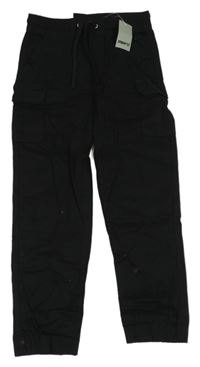 Nové - Černé plátěné cargo cuff kalhoty Pepperts