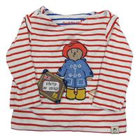 Bielo-červené pruhované tričko s Paddingtonem Joules