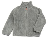 Šedá chlupatá propínací mikina Nirvana