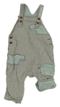 Světlešedo-černé pruhované podšité laclové kalhoty s hrochy Next