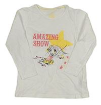 Biele tričko s dívkou a hviezdami Lupilu