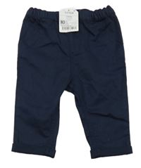 Nové - Tmavomodré plátenné nohavice Next