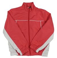 Jahodovo-biela šušťáková športová funkčná bunda Crane