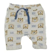 Světlebéžové tepláky s medvědy Ergee