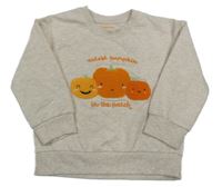 Béžová melírovaná mikina s dýněmi