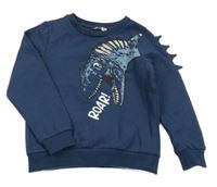 Tmavomodrá mikina s dinosaurom Pep&Co