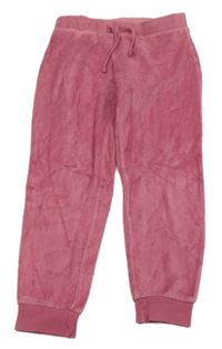 Vínové zamatové tepláky George