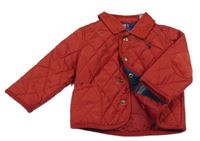 Červená prošívaná šusťáková zateplená bunda Joules