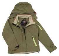 Khaki šusťáková jarní funkční bunda s kapucí Killtec