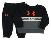 2set - Černo-tmavošedo-bílá mikina s logem + tepláky Under Armour
