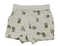 Béžové melírované boxerky s mývaly Topolino