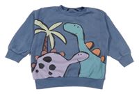Tmavomodrá mikina s dinosaury Next