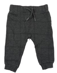 Tmavošedé kostkované tepláky C&A
