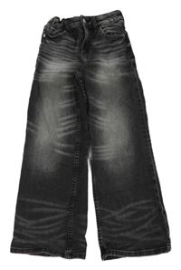 Antracitové baggy bootcut rifle H&M