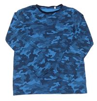 Modro-tmavomodré army tričko C&A