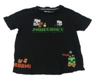 Černé tričko s Minecraft 