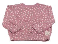 Staroružová kvetovaná crop mikina Primark